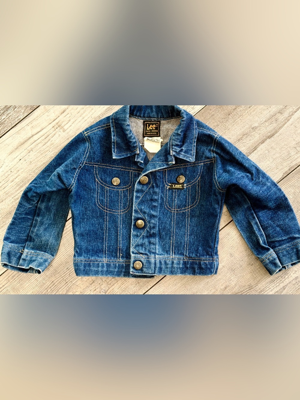 Vintage Lee Kids Boys Girls Blue Denim Jean Jacket Size-2T
